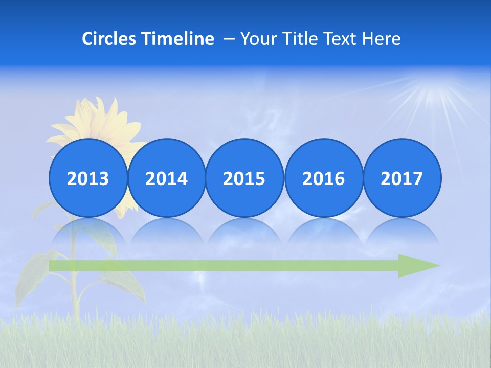 Light Summer Sunflower PowerPoint Template