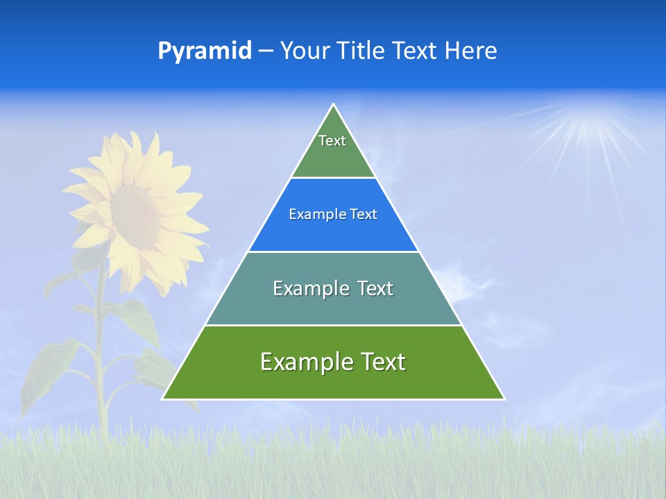 Light Summer Sunflower PowerPoint Template