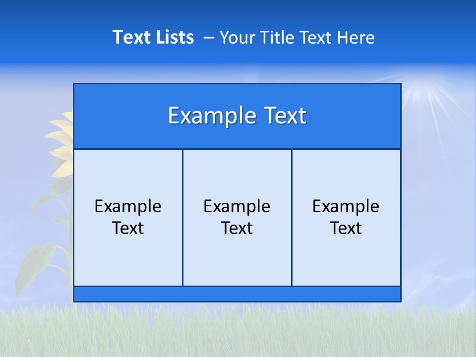 Light Summer Sunflower PowerPoint Template
