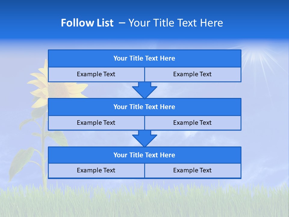 Light Summer Sunflower PowerPoint Template