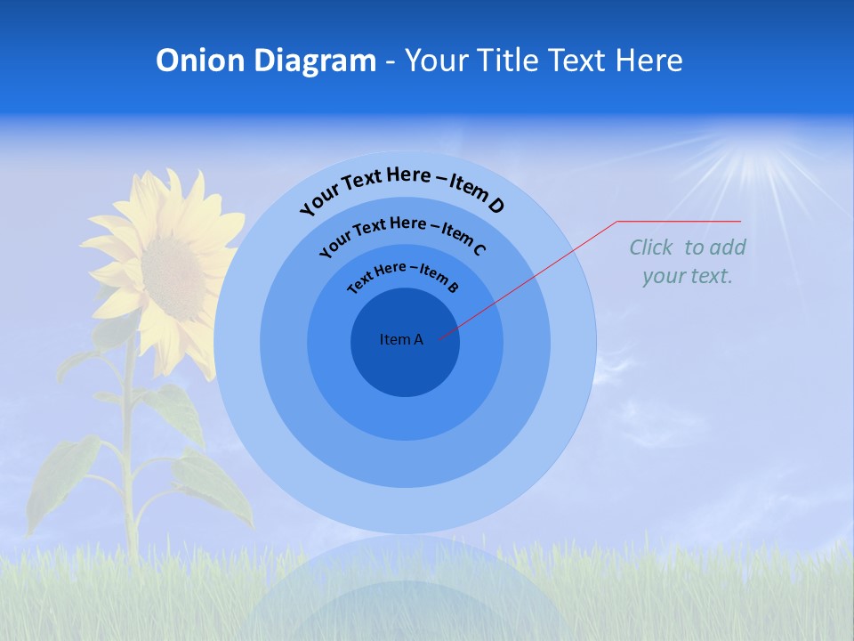 Light Summer Sunflower PowerPoint Template
