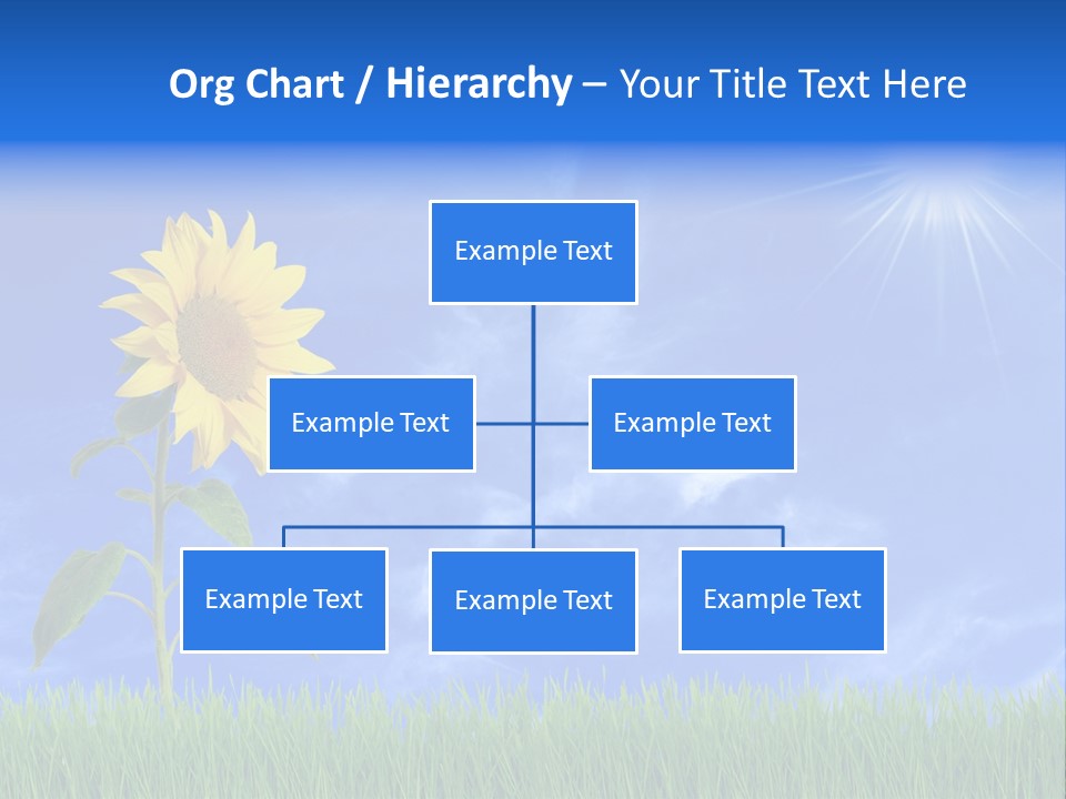 Light Summer Sunflower PowerPoint Template