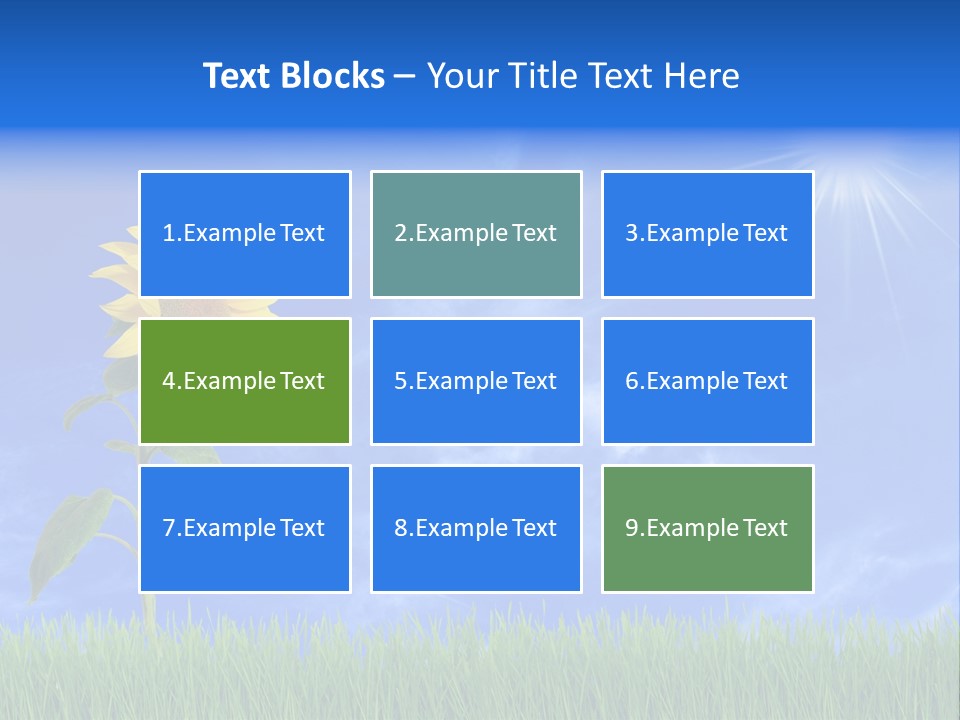 Light Summer Sunflower PowerPoint Template