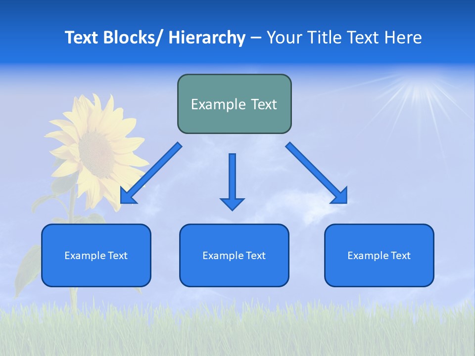 Light Summer Sunflower PowerPoint Template