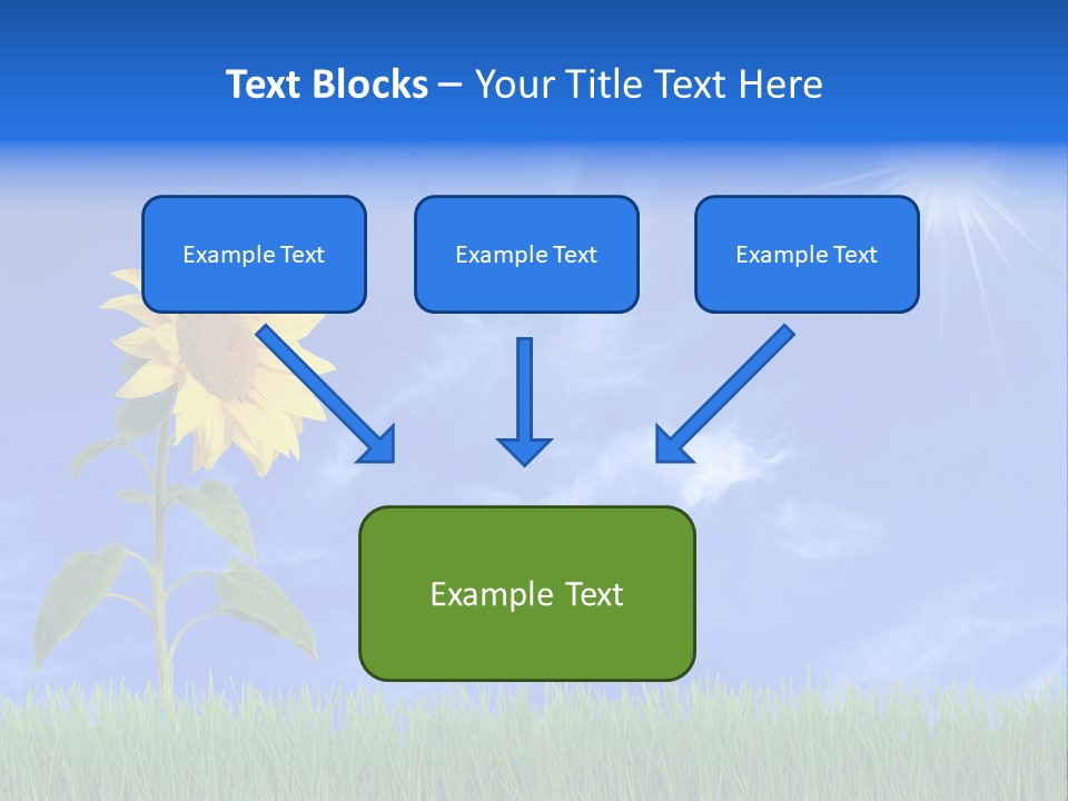Light Summer Sunflower PowerPoint Template