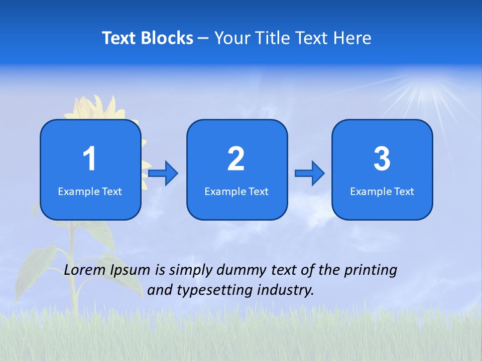 Light Summer Sunflower PowerPoint Template