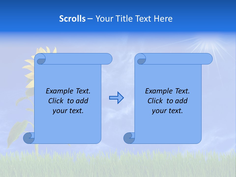 Light Summer Sunflower PowerPoint Template