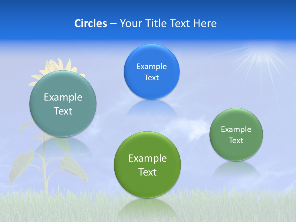 Light Summer Sunflower PowerPoint Template