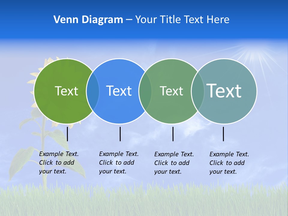 Light Summer Sunflower PowerPoint Template