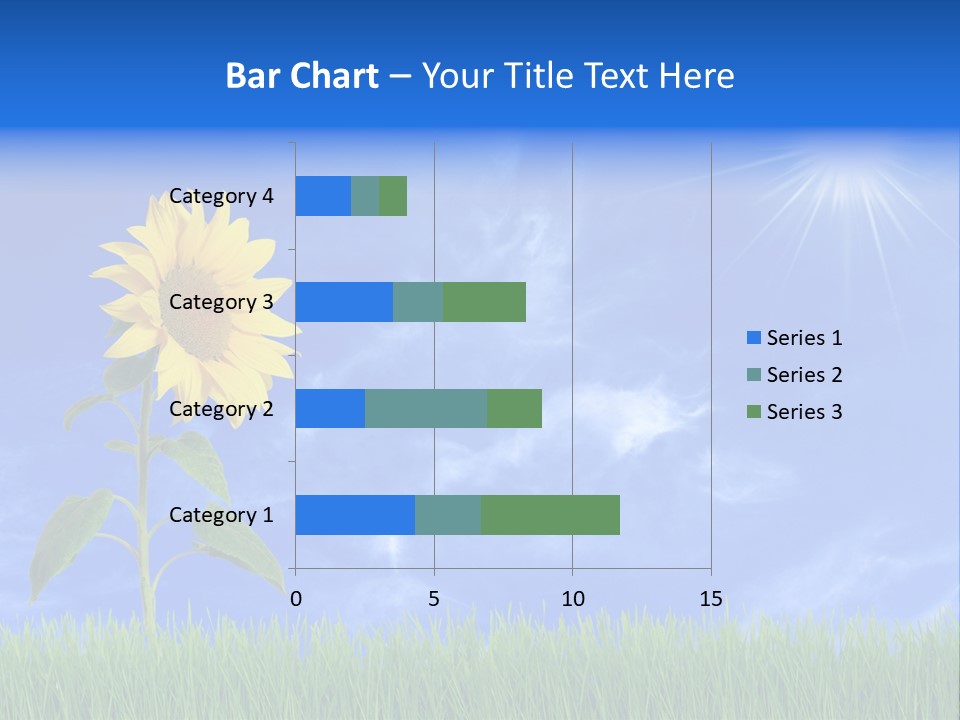 Light Summer Sunflower PowerPoint Template