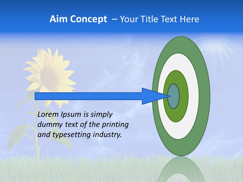 Light Summer Sunflower PowerPoint Template