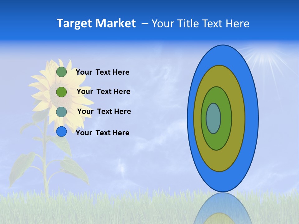 Light Summer Sunflower PowerPoint Template