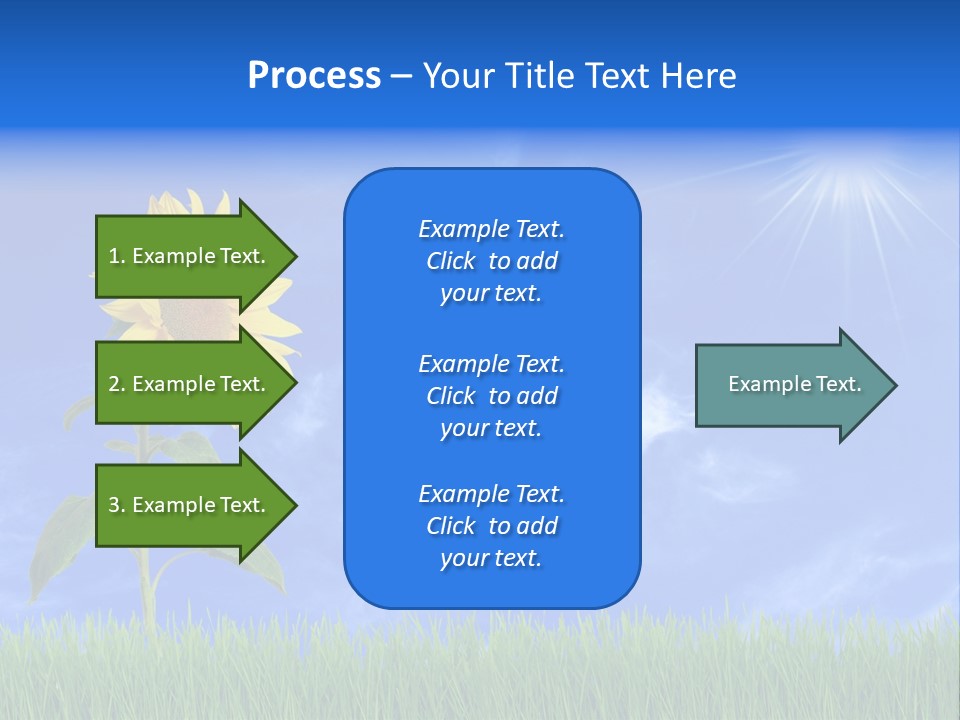 Light Summer Sunflower PowerPoint Template