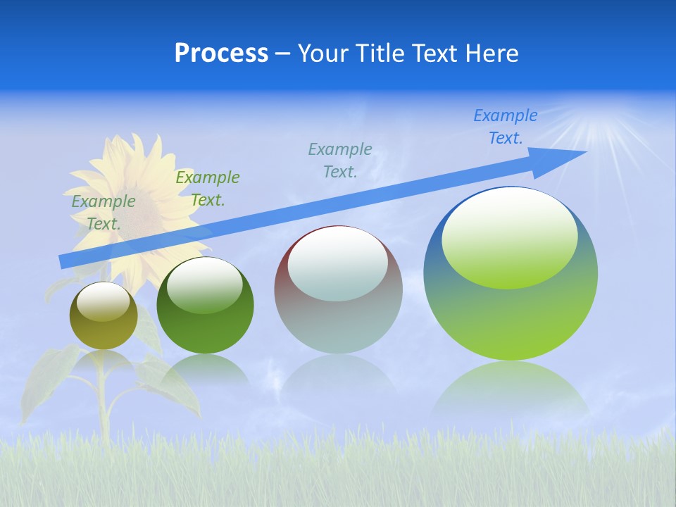Light Summer Sunflower PowerPoint Template