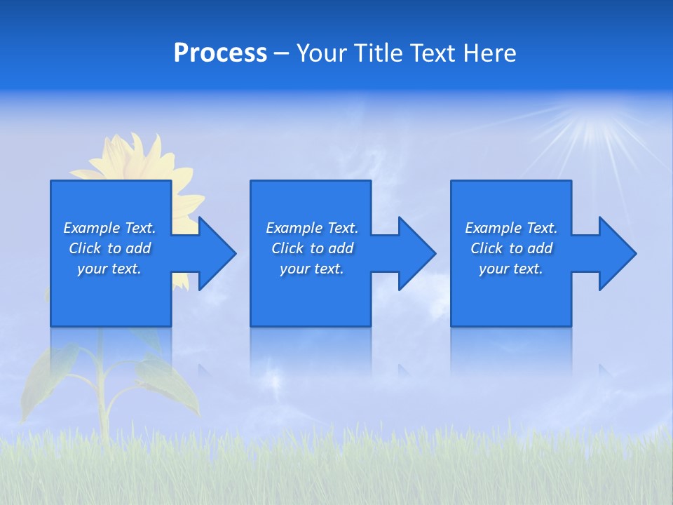 Light Summer Sunflower PowerPoint Template
