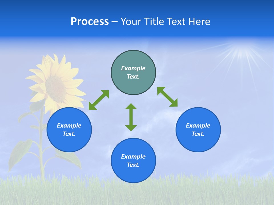 Light Summer Sunflower PowerPoint Template