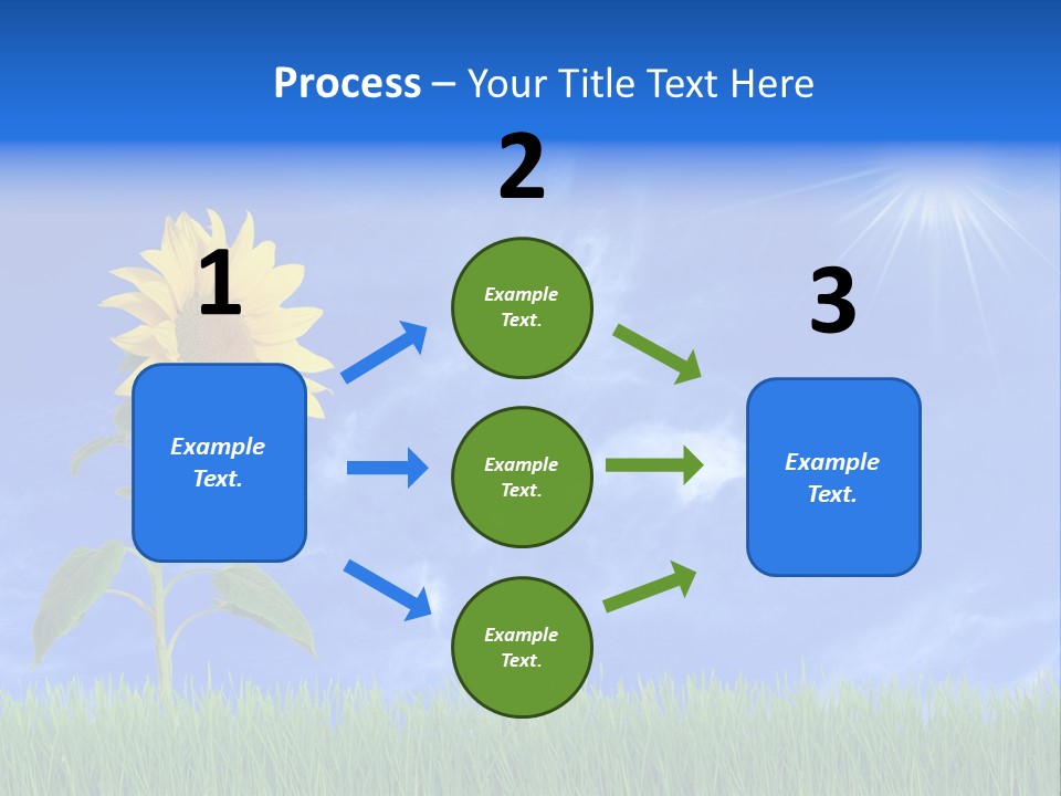 Light Summer Sunflower PowerPoint Template