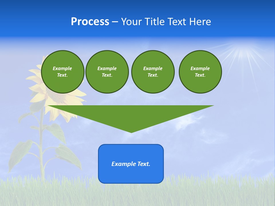 Light Summer Sunflower PowerPoint Template