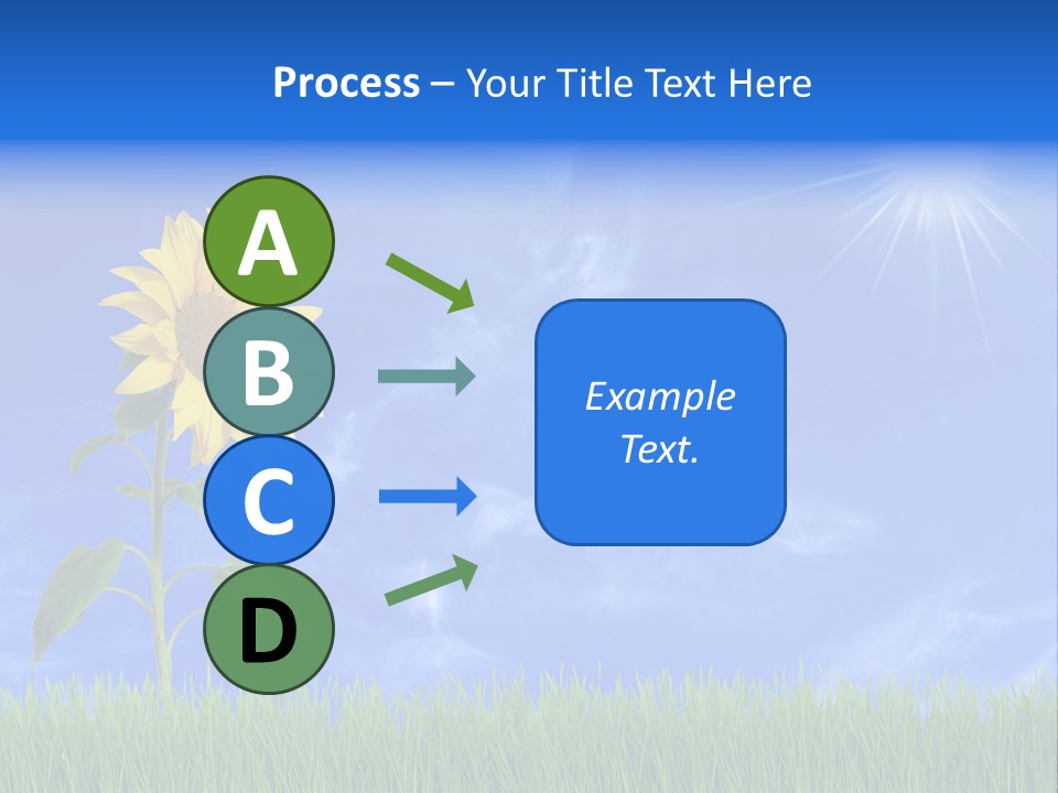 Light Summer Sunflower PowerPoint Template