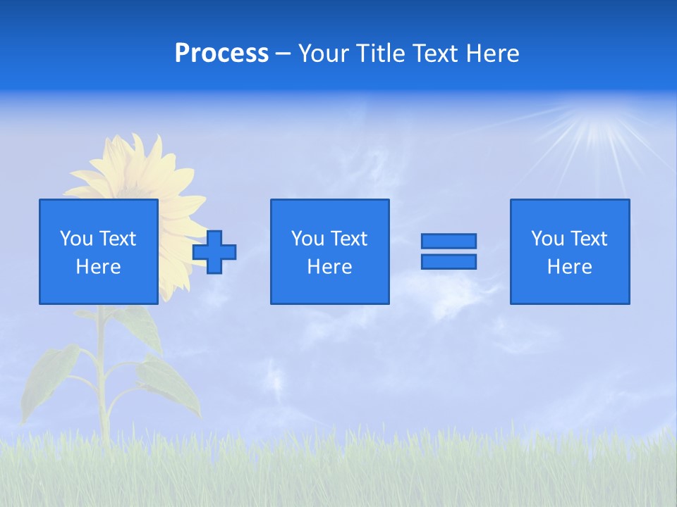 Light Summer Sunflower PowerPoint Template