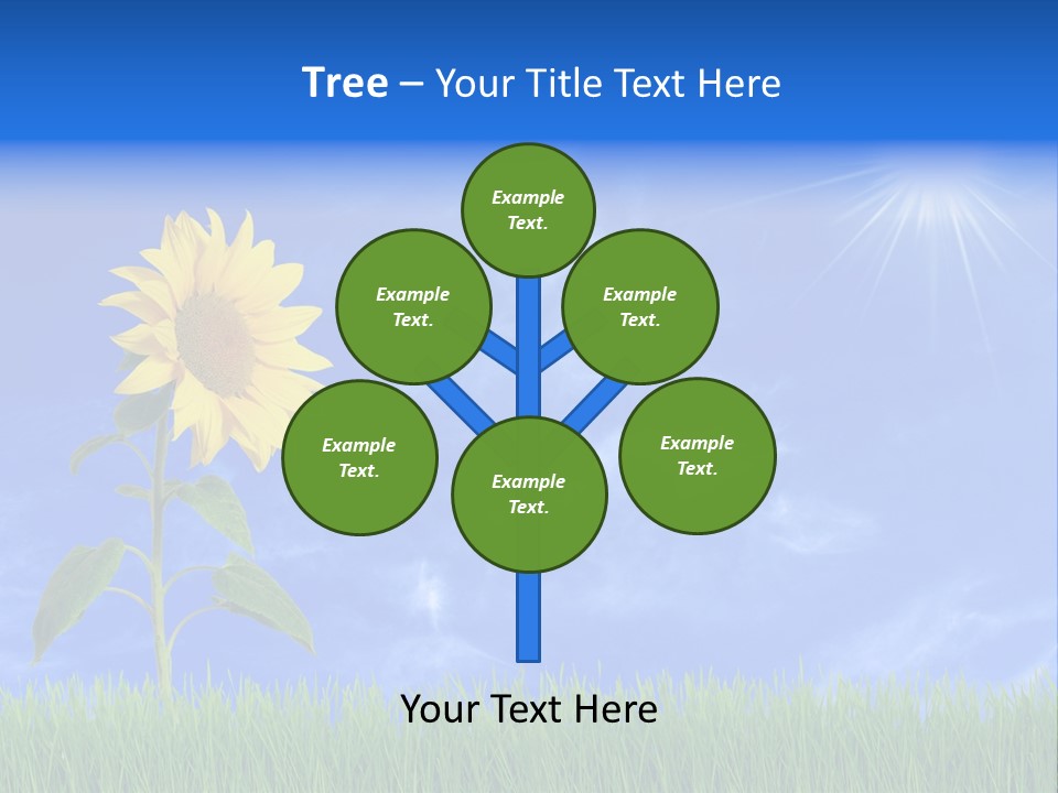 Light Summer Sunflower PowerPoint Template
