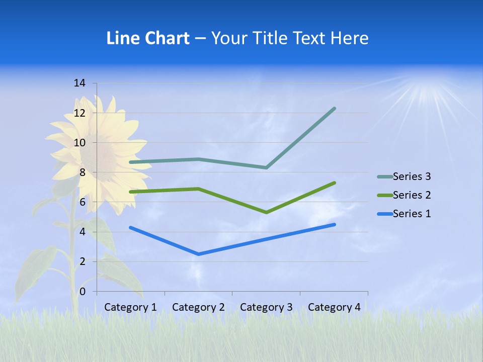 Light Summer Sunflower PowerPoint Template