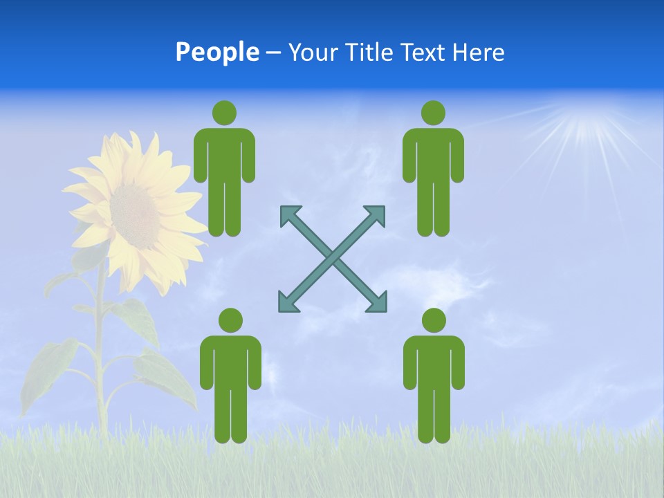 Light Summer Sunflower PowerPoint Template