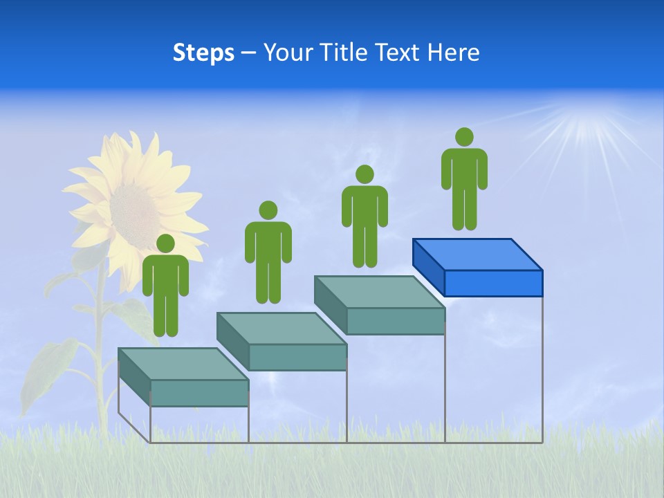 Light Summer Sunflower PowerPoint Template