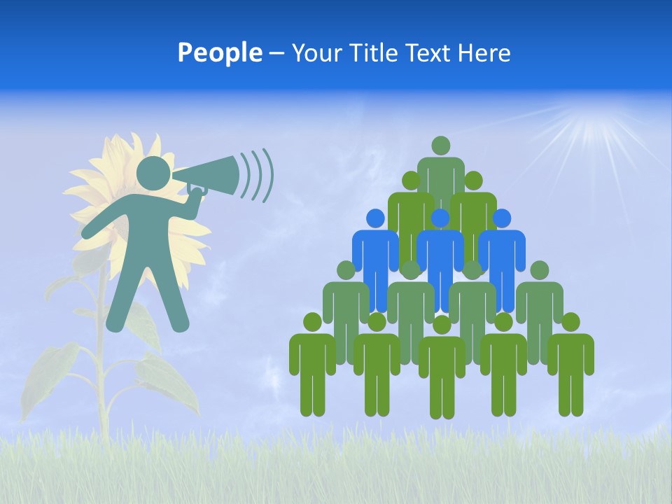 Light Summer Sunflower PowerPoint Template