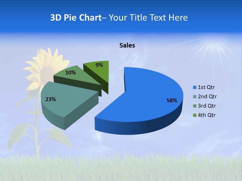 Light Summer Sunflower PowerPoint Template