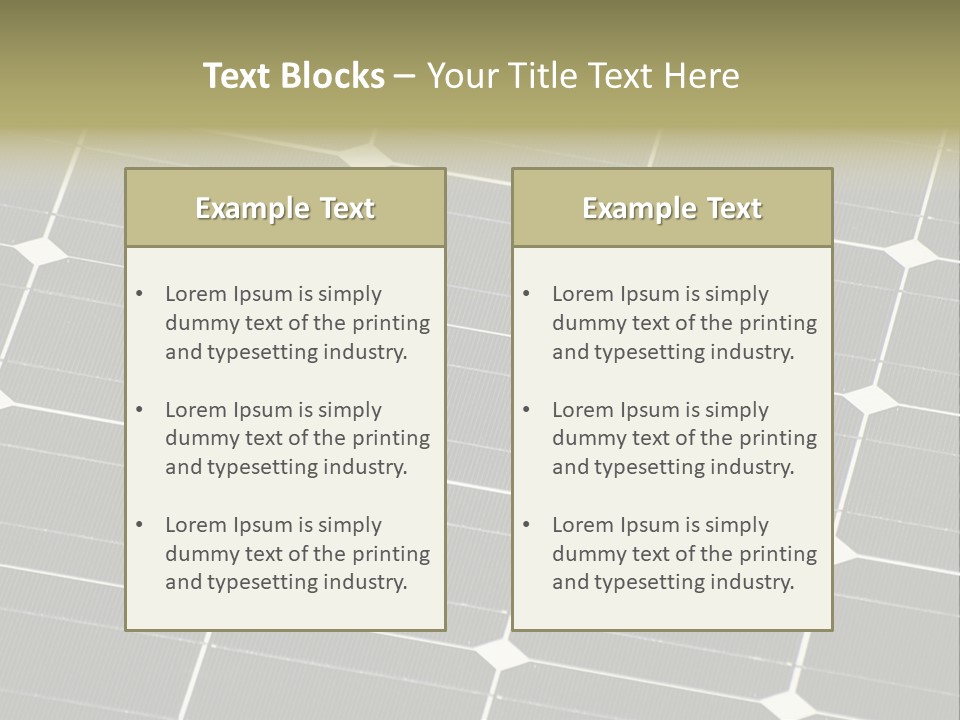 Roof Sun Ecology PowerPoint Template