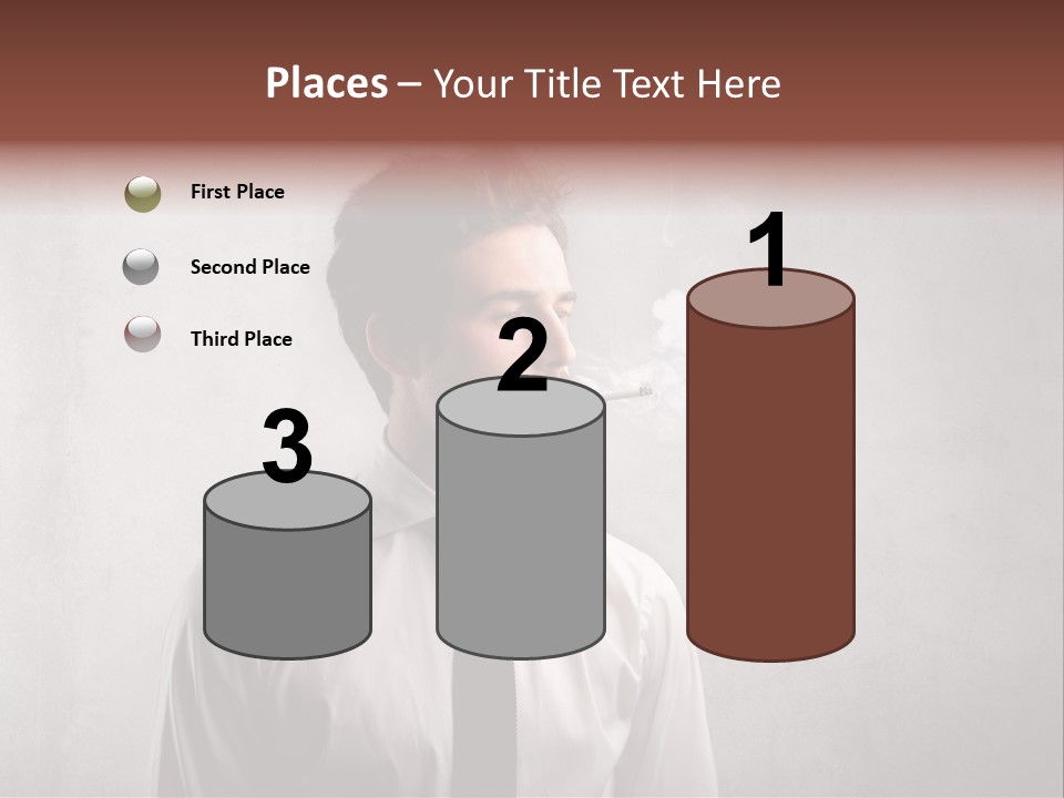 Smoke Beard Cigarette PowerPoint Template