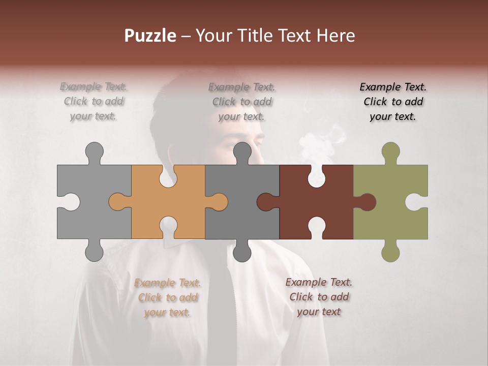 Smoke Beard Cigarette PowerPoint Template