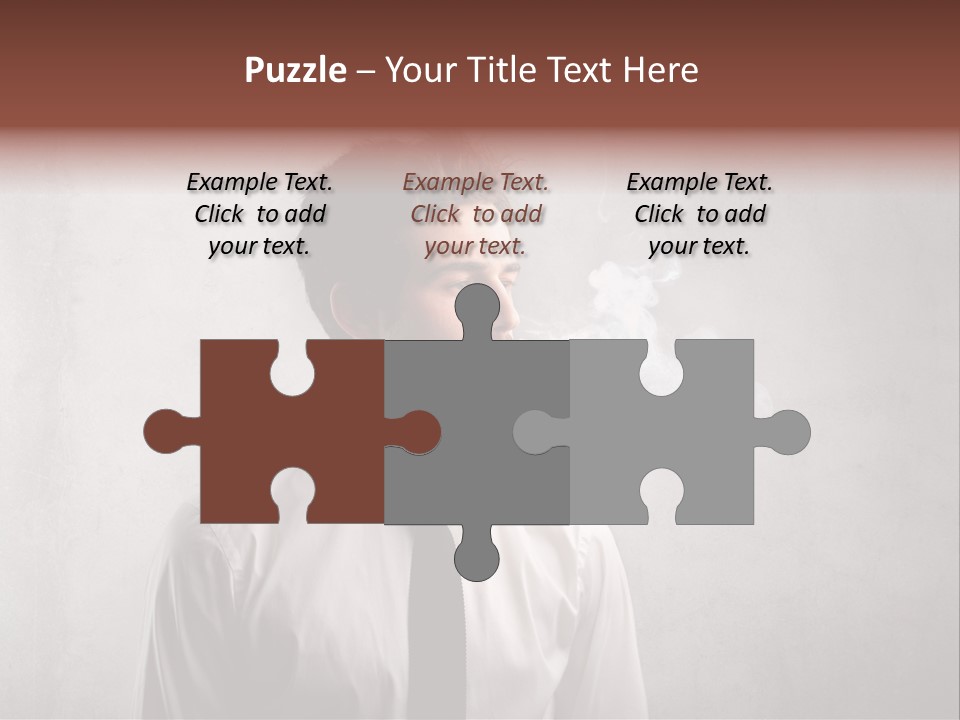 Smoke Beard Cigarette PowerPoint Template