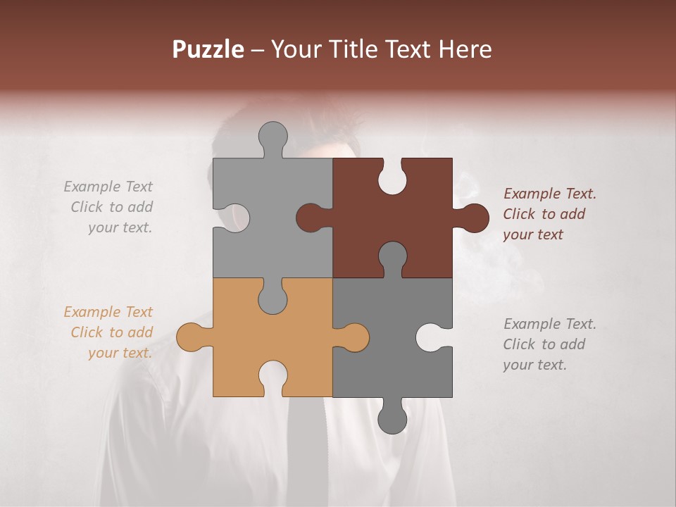 Smoke Beard Cigarette PowerPoint Template