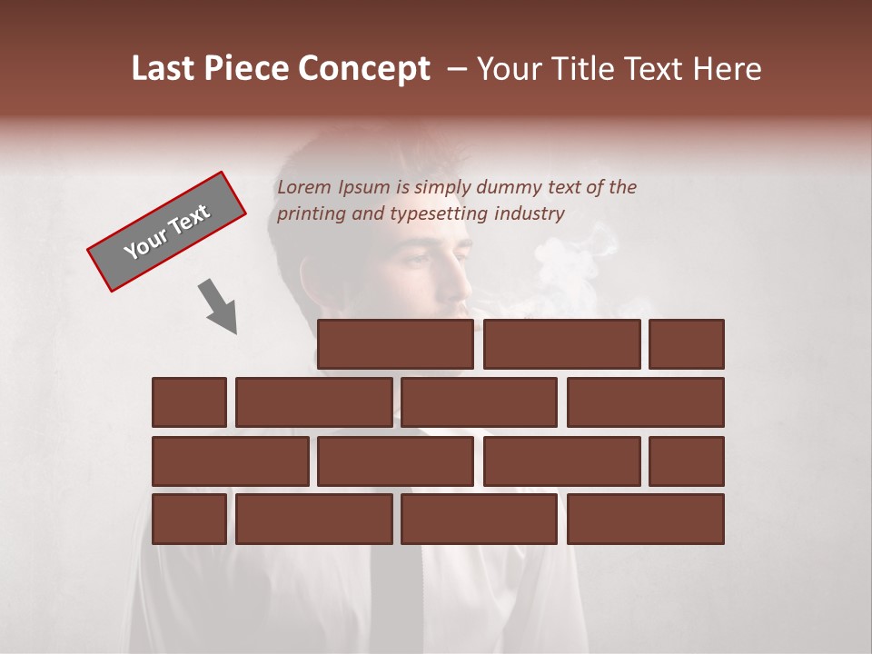 Smoke Beard Cigarette PowerPoint Template