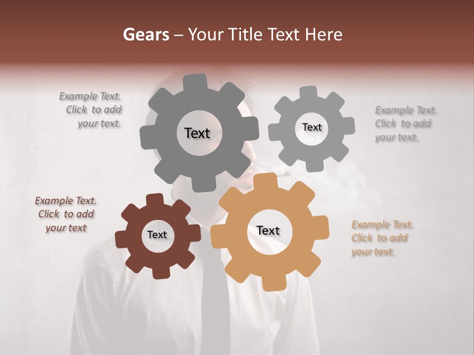 Smoke Beard Cigarette PowerPoint Template