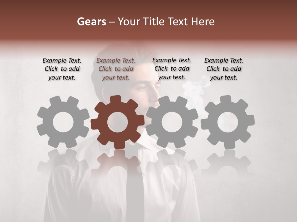 Smoke Beard Cigarette PowerPoint Template