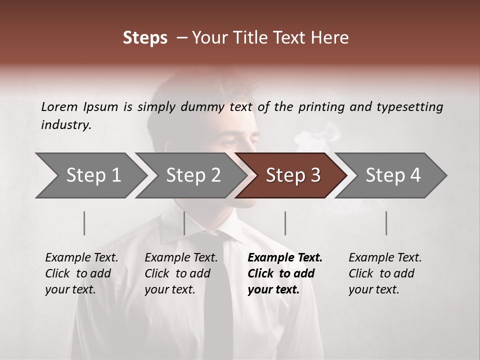 Smoke Beard Cigarette PowerPoint Template