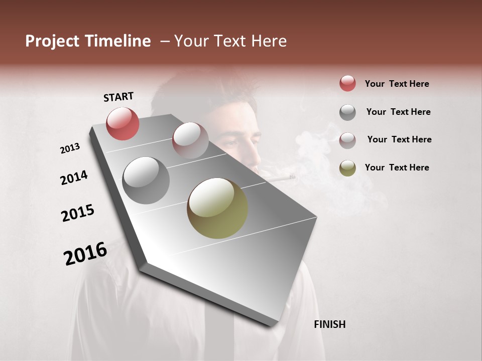 Smoke Beard Cigarette PowerPoint Template