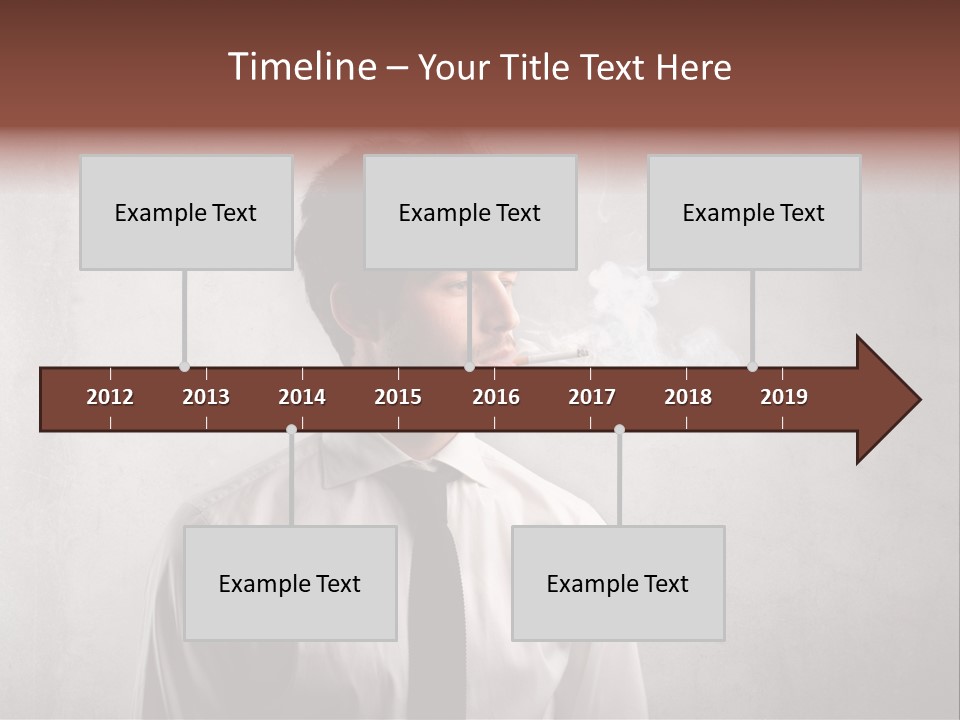 Smoke Beard Cigarette PowerPoint Template