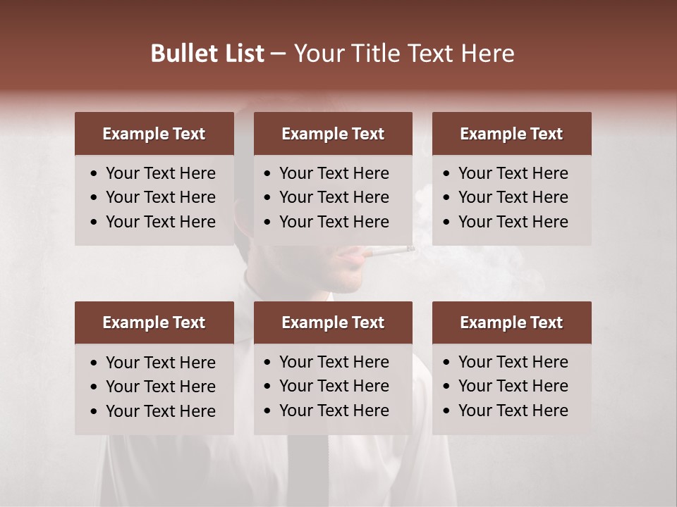 Smoke Beard Cigarette PowerPoint Template