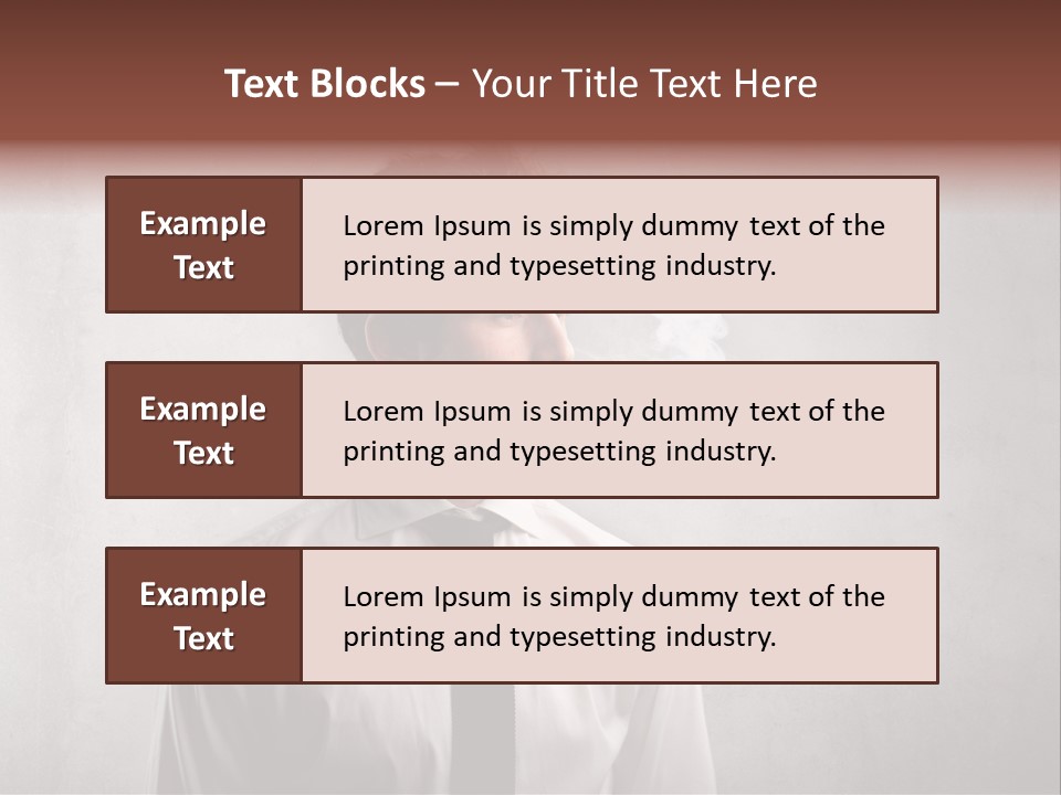 Smoke Beard Cigarette PowerPoint Template