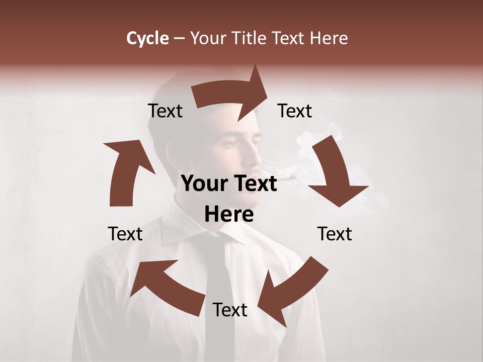 Smoke Beard Cigarette PowerPoint Template