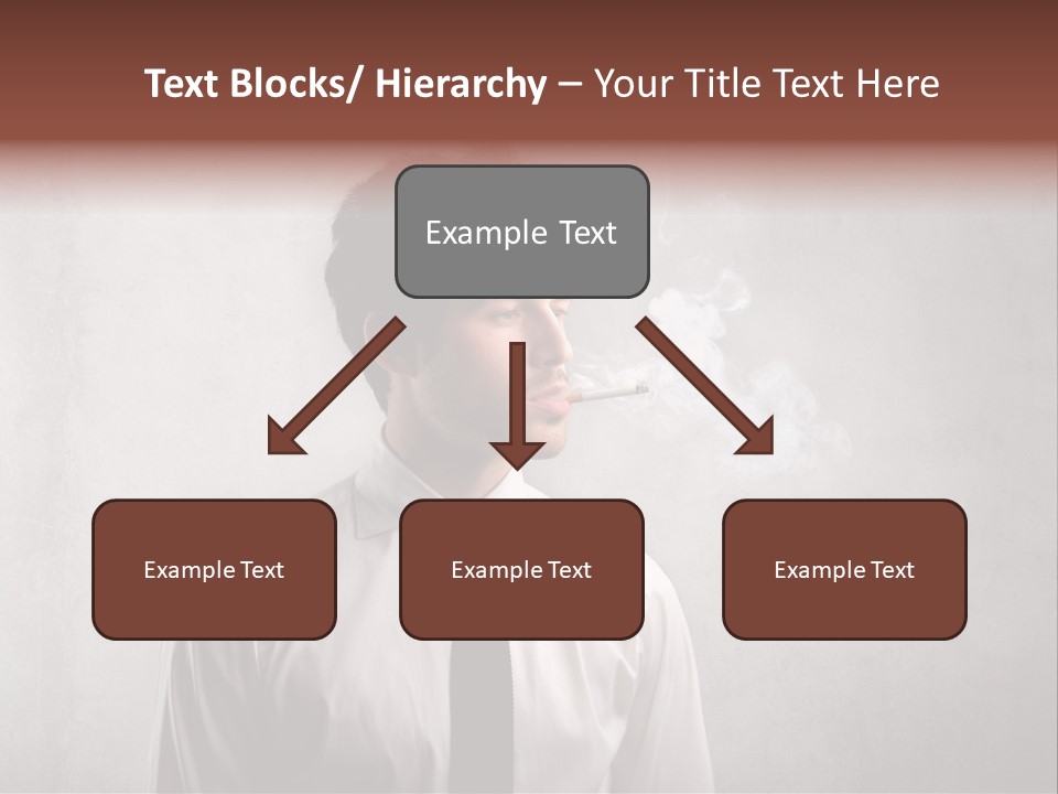 Smoke Beard Cigarette PowerPoint Template