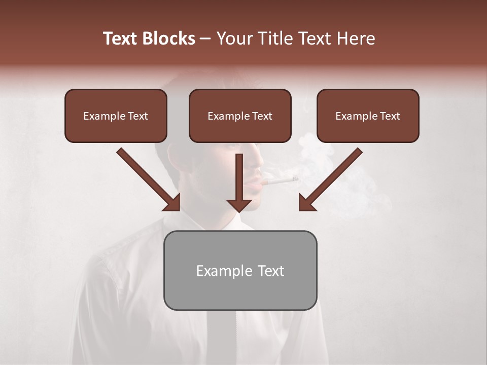 Smoke Beard Cigarette PowerPoint Template
