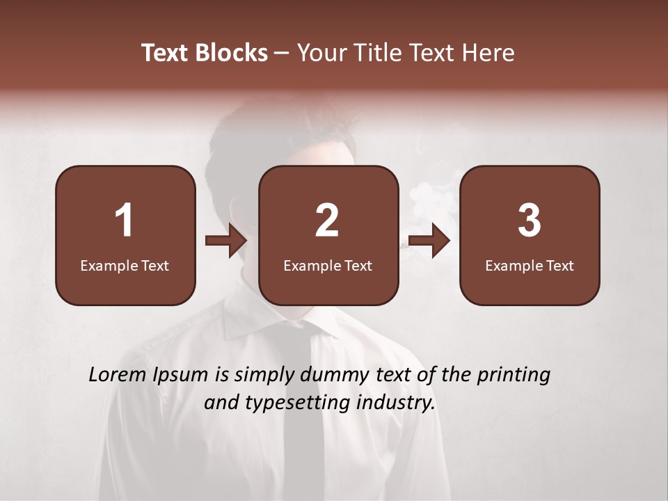 Smoke Beard Cigarette PowerPoint Template
