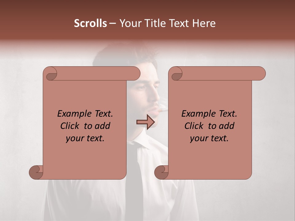 Smoke Beard Cigarette PowerPoint Template