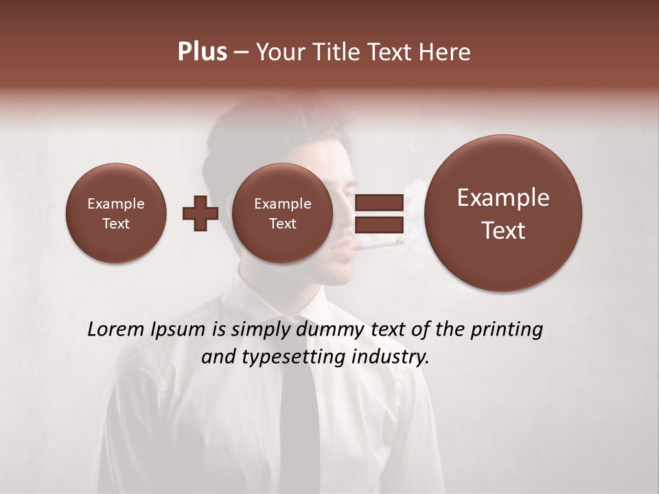 Smoke Beard Cigarette PowerPoint Template