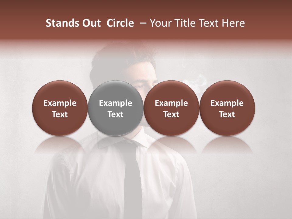 Smoke Beard Cigarette PowerPoint Template